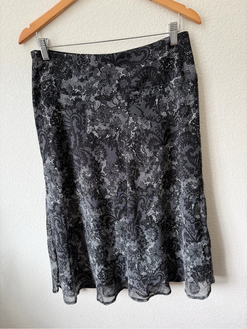 East 5th Black & Gray Floral A-Line Skirt sold at JcPenny - Picture 4 of 7